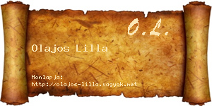 Olajos Lilla névjegykártya